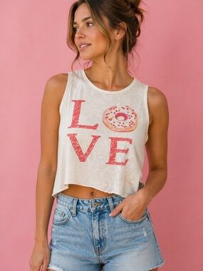 Threads Studio Linen Blend Cropped Tank Top